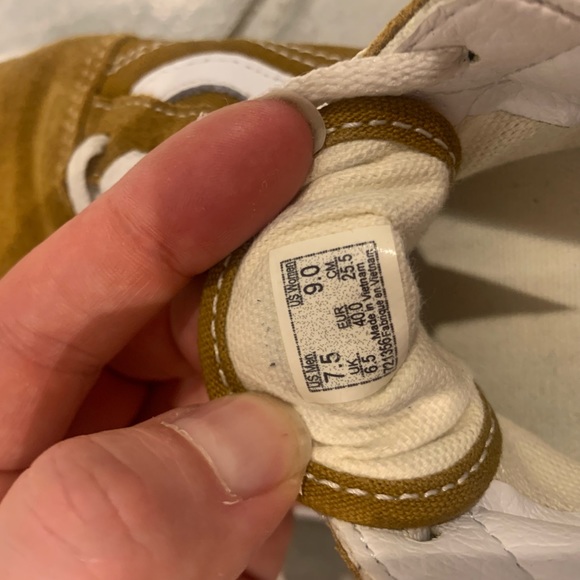 Vans Leather Flats Sneakers Unisex 9/7.5 - Picture 5 of 8